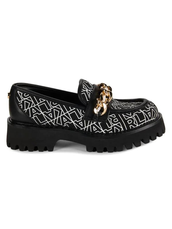 Karl Lagerfeld Paris Gala Monogram Chain Trim Loafers