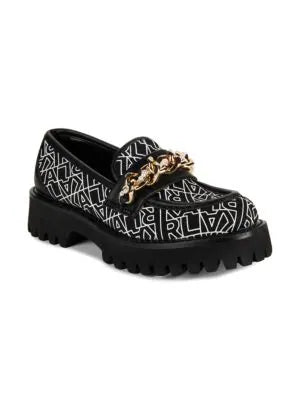 Karl Lagerfeld Paris Gala Monogram Chain Trim Loafers