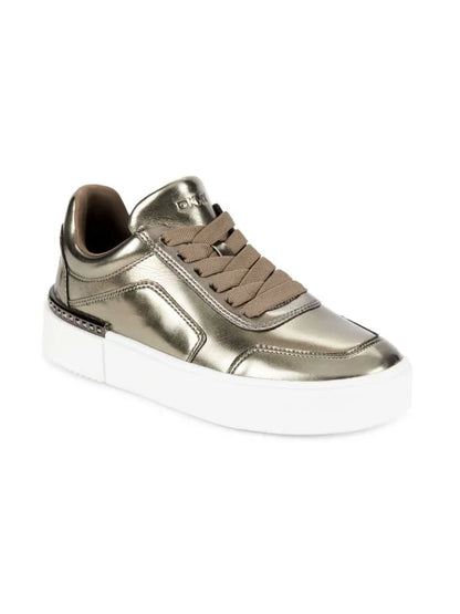 DKNY Beverley Metallic Low Top Platform Sneaker Size 8