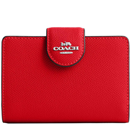 Coach Medium Corner Zip Wallet in Bright Poppy