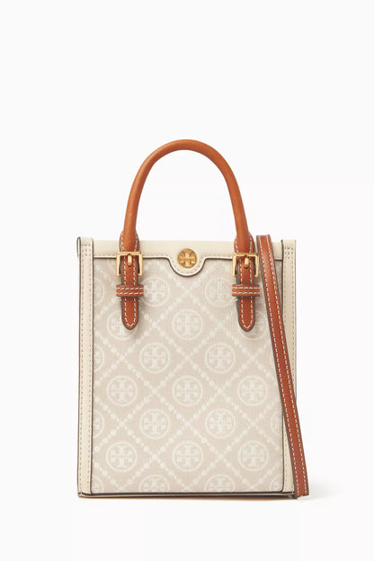 Tory Burch Mini T Logo Jacquard Woven Handbag