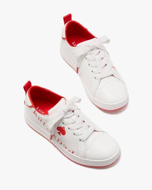 Kate spade Optic White/Pink Peppercorn Nikki sneaker size 38.5