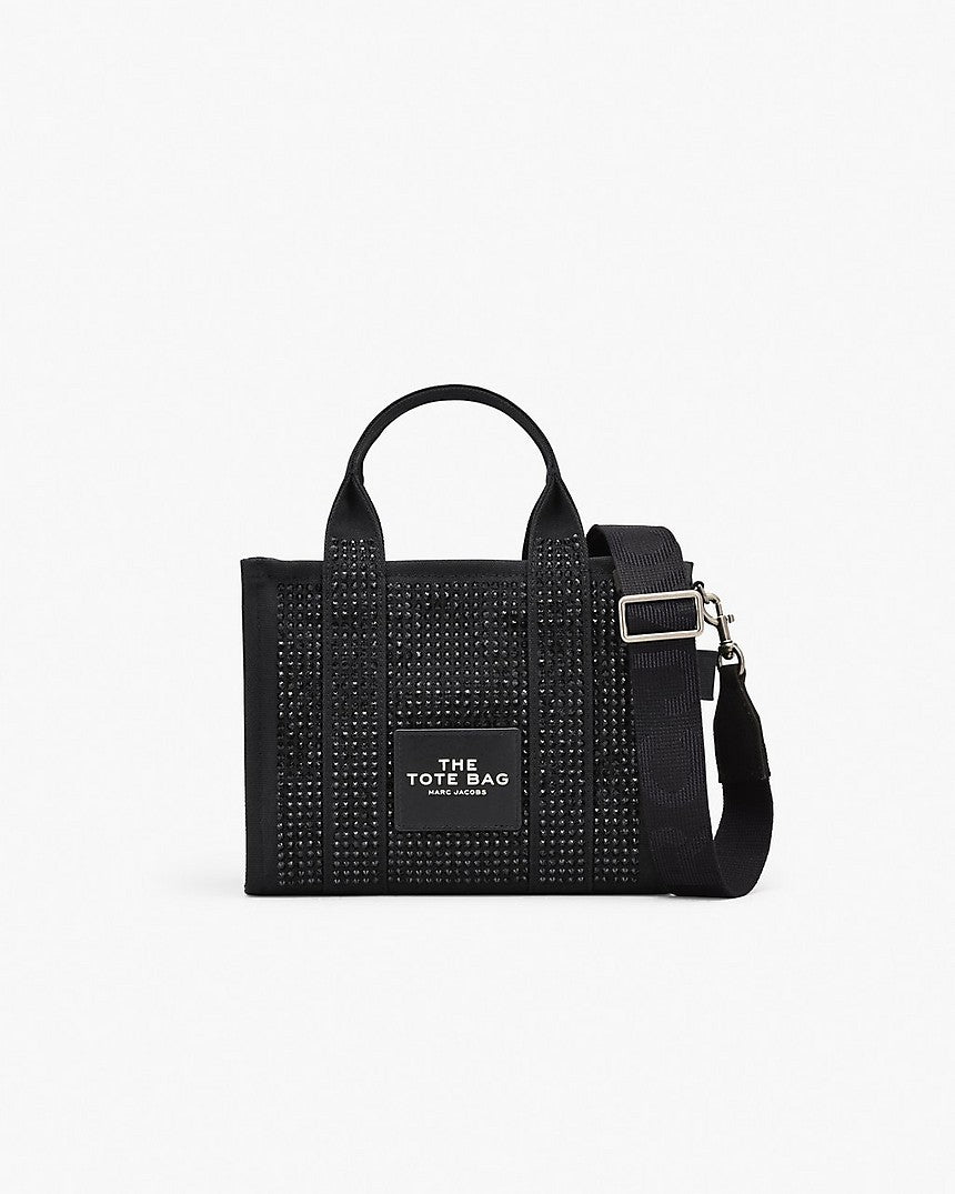 THE CRYSTAL CANVAS SMALL TOTE BAG IN BLACK