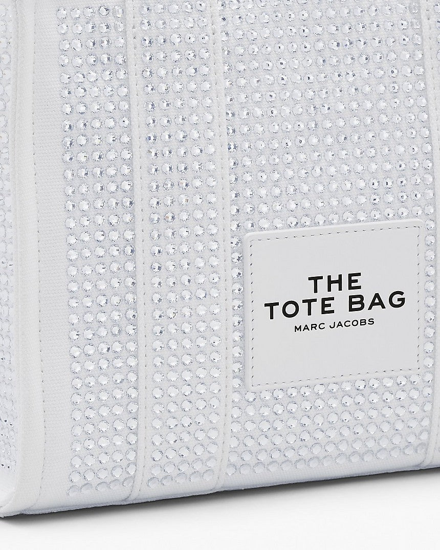 THE CRYSTAL CANVAS SMALL TOTE BAG IN WHITE