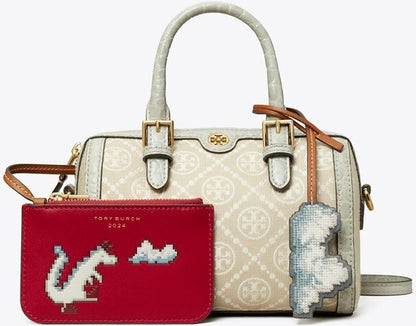 Tory Burch T Monogram Cloud Mini Barrel Bag