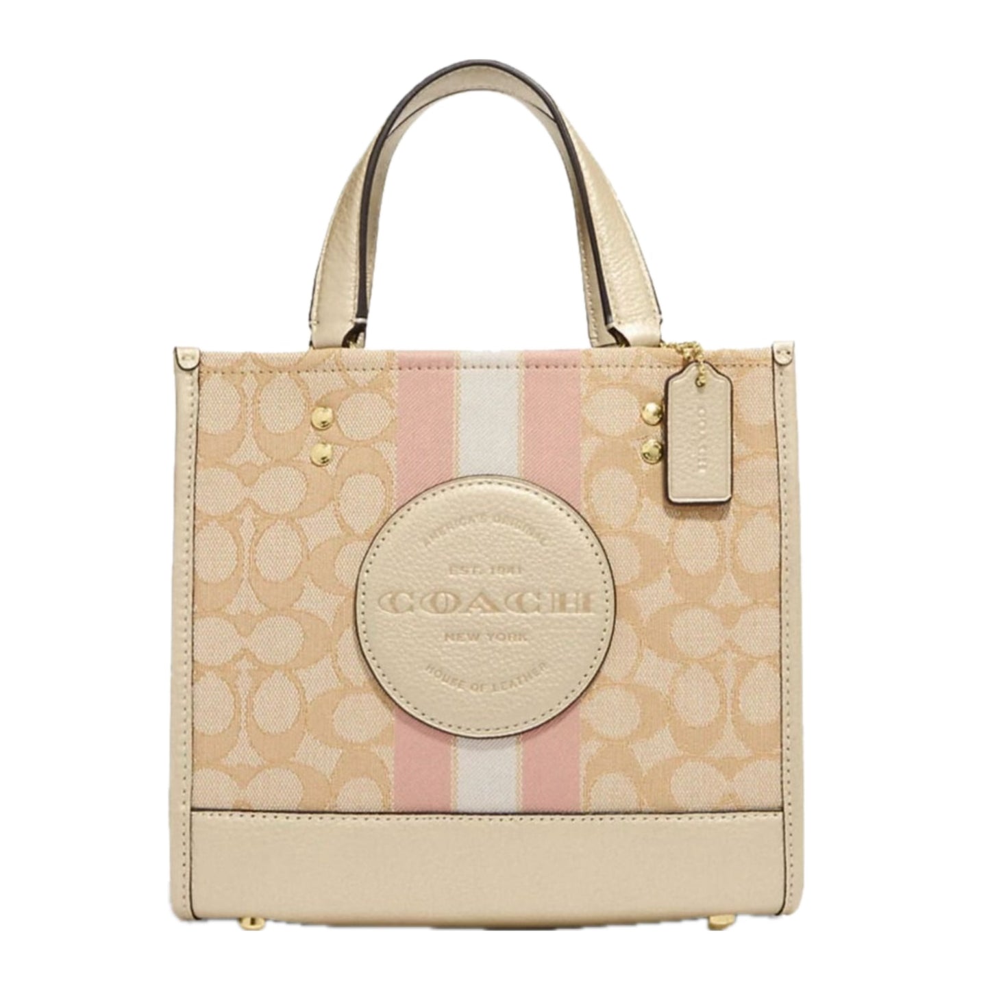 Coach Dempsey Tote 22 In Signature Jacquard