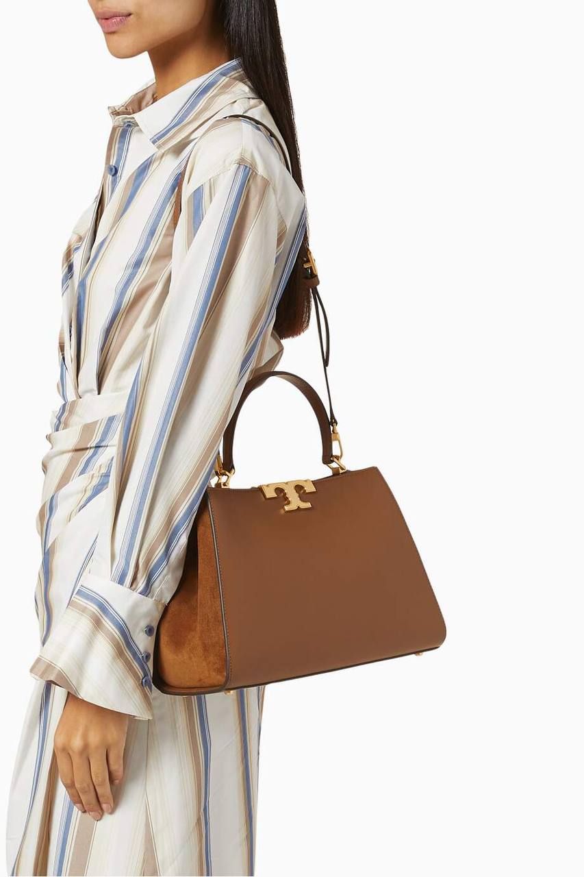 ELEANOR SATCHEL TORY BURCH IN BROWN