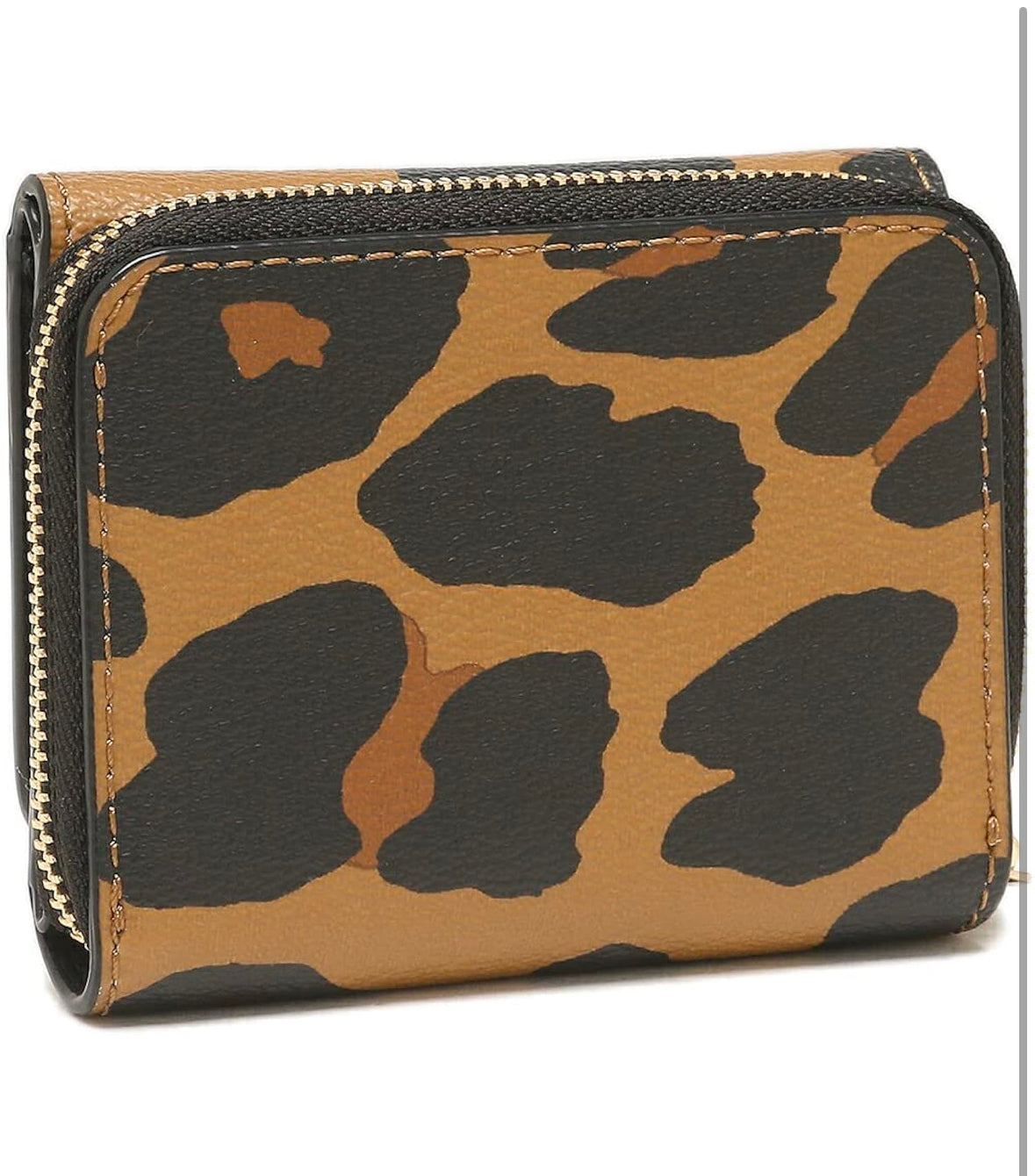 Coach Women's Trifold Wallet, Leopard Brown, Black