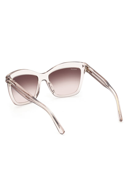 Bally 56mm Gradient Cat Eye Sunglasses in Shiny Beige /Gradient Brown