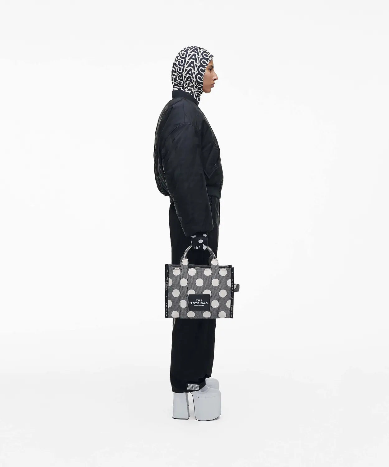 Bags Tote Bags | Marc Jacobs The Spots Jacquard Small Tote Black/ivory