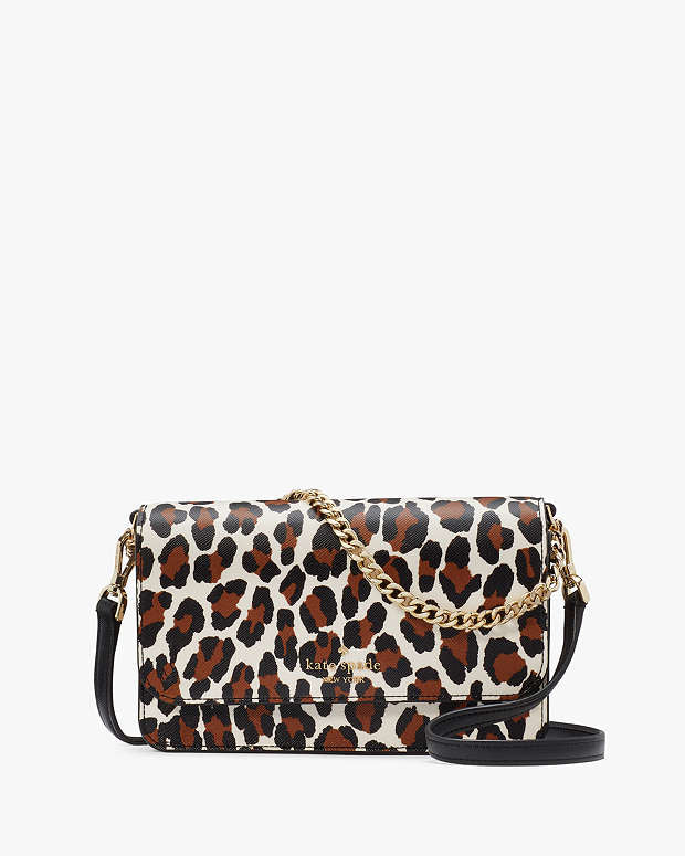 Madison Spotted Leopard Willow Mini Flap Crossbody Kate spade