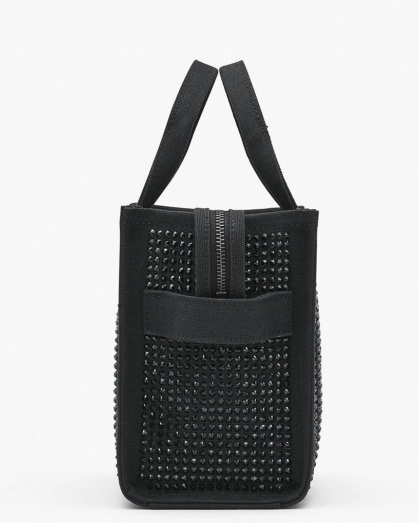 THE CRYSTAL CANVAS SMALL TOTE BAG IN BLACK