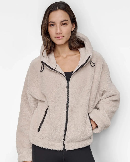 sherpa full zip jacket DKNY size L