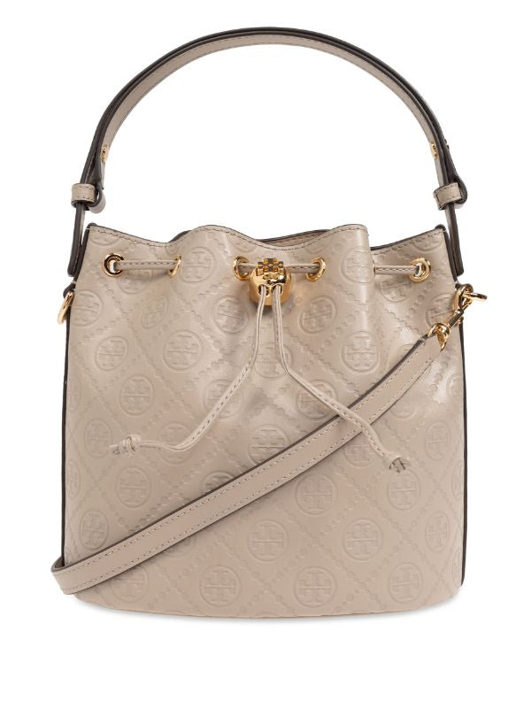 Tory Burch All-over-debossed logo bucket bag