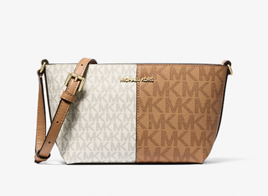 Micheal kors Jet Set Small Two-Tone Logo Crossbody Bag