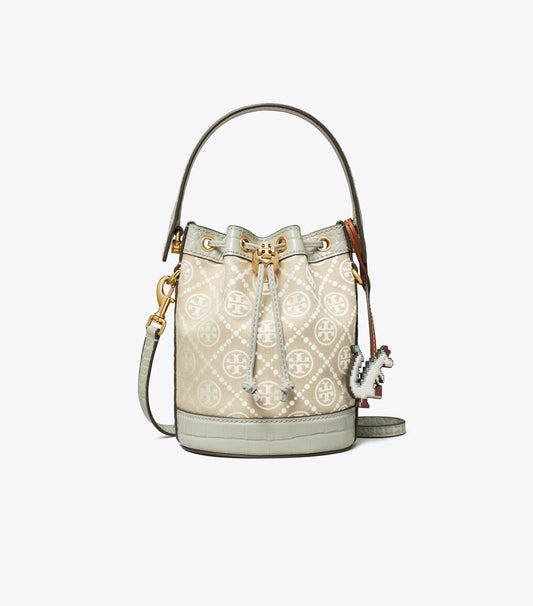 T monogram cloud mini bucket Tory Burch