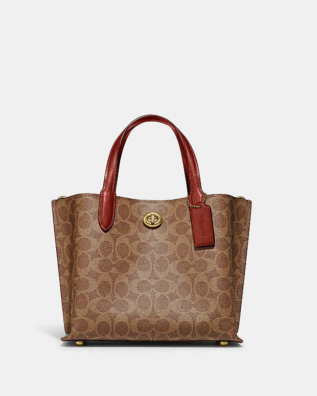 Coach Willow Tote Bag 24 In Signature Canvas