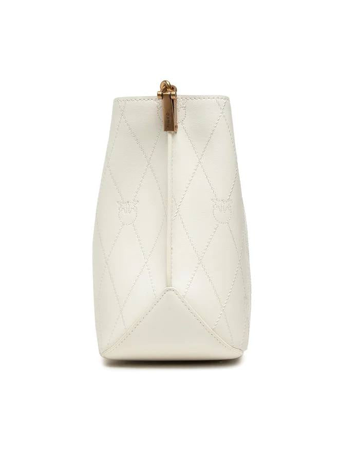 PINKO LEATHER BUCKET BAG LOVE BUCKET WAVE LOGO