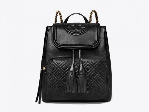 TORY BURCH FLEMING BACKPACK FRONT ZIP POCKET BLACK