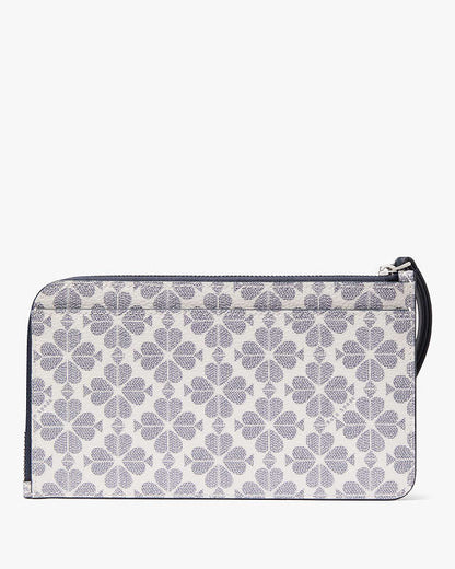 Kate Spade Lucy Spade Flower Medium L-zip Wristlet