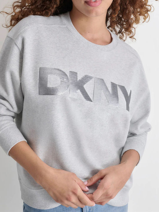 DKNY SEQUIN LOGO SWEATSHIRT