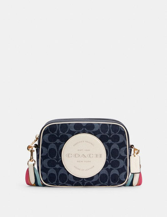 Coach Dempsey Camera Bag In Signature Jacquard With Patch