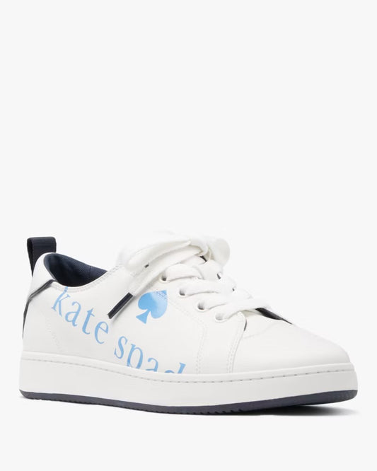 KATE SPADE Nikki Sneaker - Optic White/Tide Pool. Size 39.5