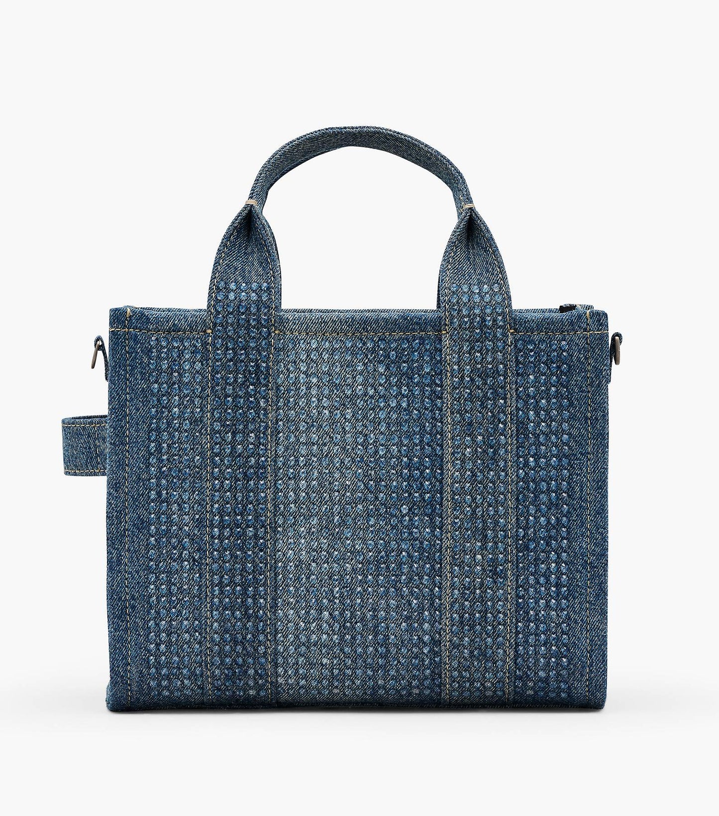 MARC JACOBS THE CRYSTAL DENIM SMALL TOTE BAG