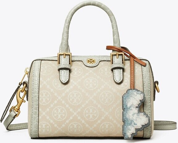 Tory Burch T Monogram Cloud Mini Barrel Bag