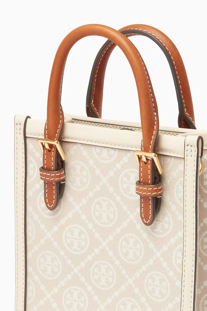 Tory Burch Mini T Logo Jacquard Woven Handbag