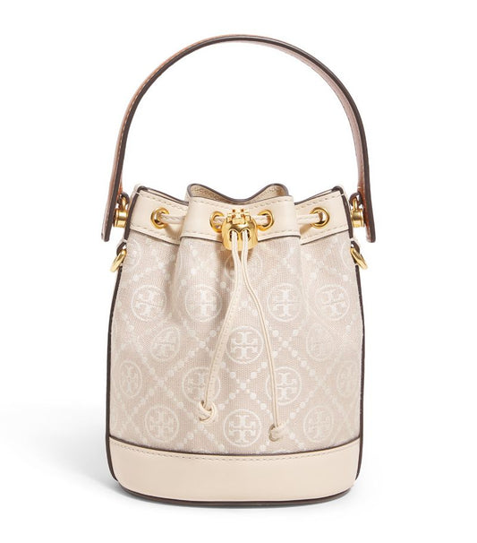 Tory Burch monogram bucket mini bag