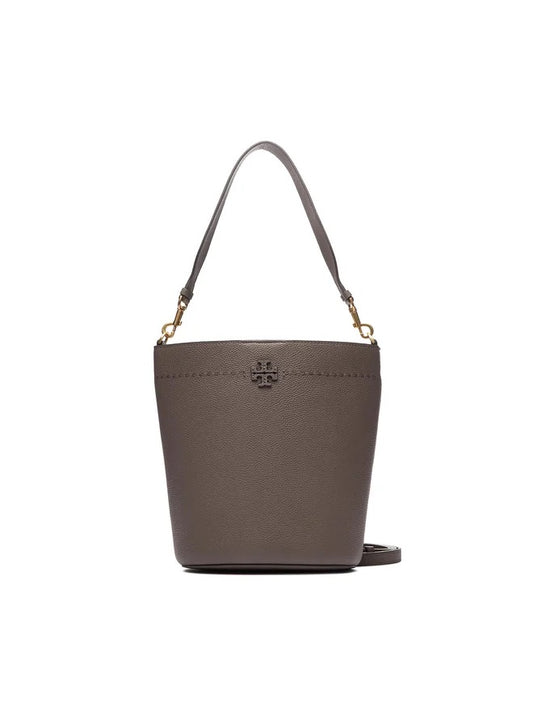 Tory Burch Handbag McGraw Bucket Bag Grey