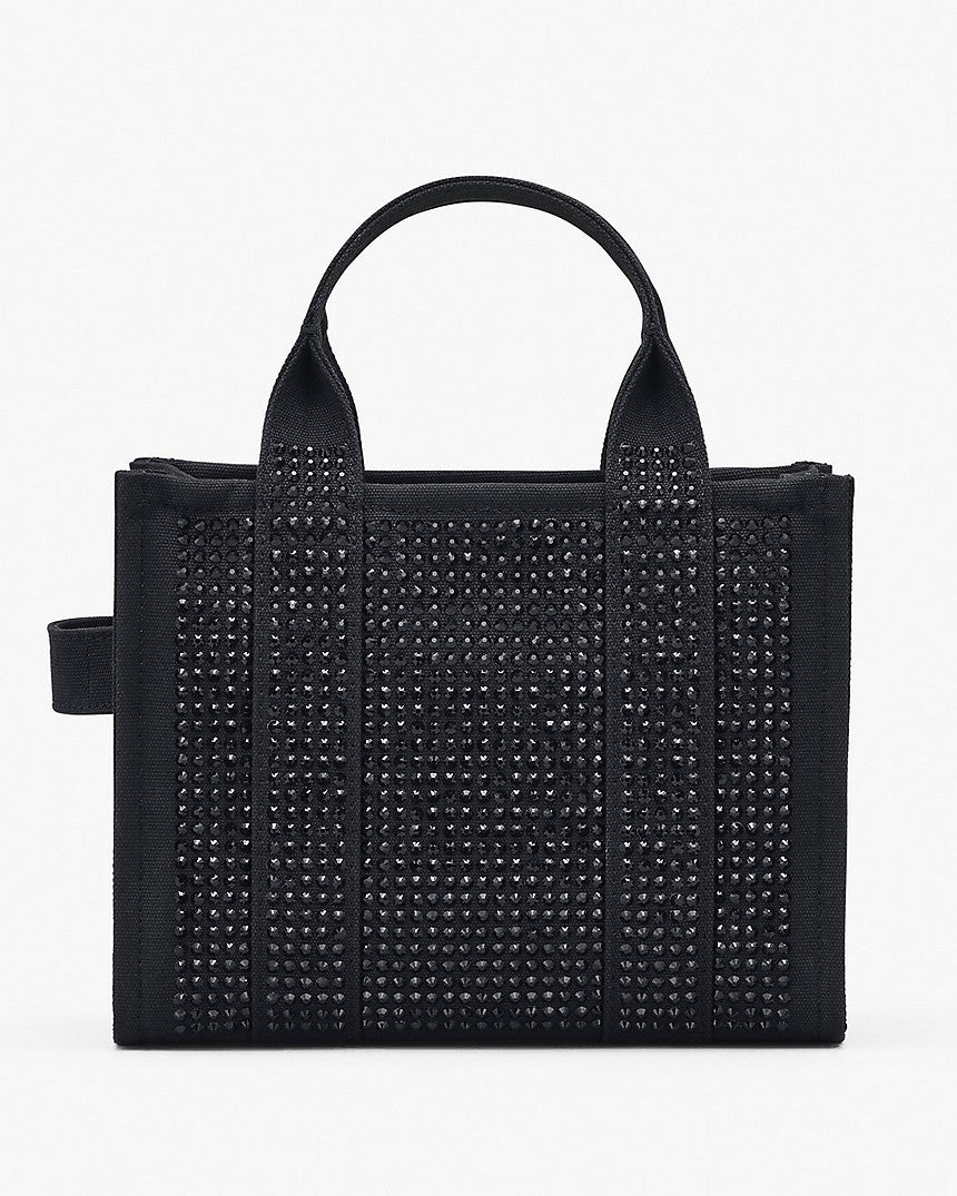 THE CRYSTAL CANVAS SMALL TOTE BAG IN BLACK