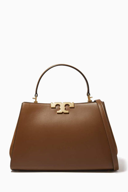 ELEANOR SATCHEL TORY BURCH IN BROWN