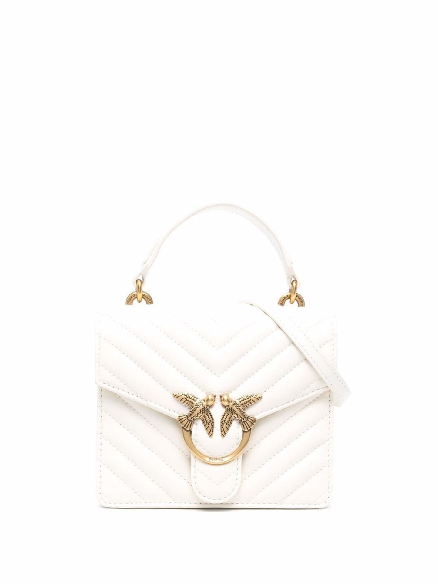 Pinko mini Love quilted tote bag