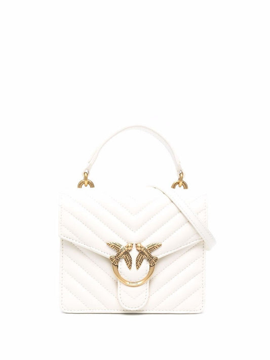 Pinko mini Love quilted tote bag