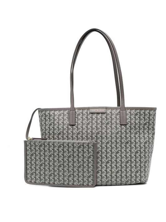 Tory Burch Monogram-pattern coated-canvas tote