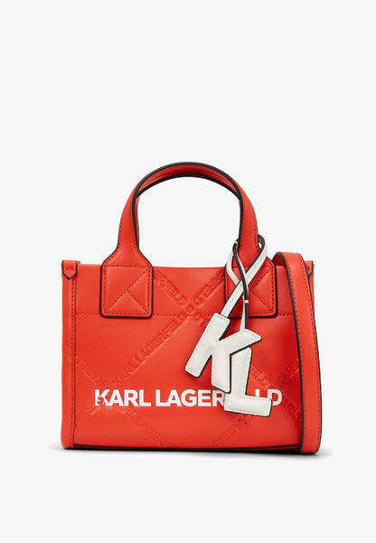 KARL LAGERFELD
SKUARE EMBOSSED SM - Handbag - poppy red