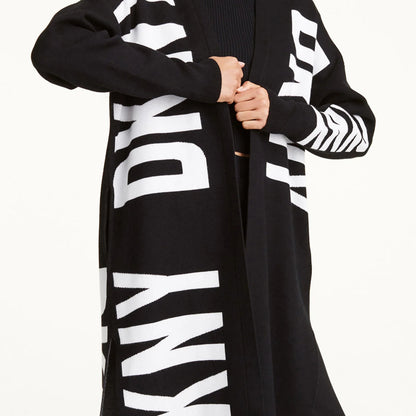 DKNY OVERSIZED LOGO CARDIGAN M