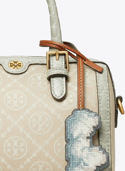 Tory Burch T Monogram Cloud Mini Barrel Bag