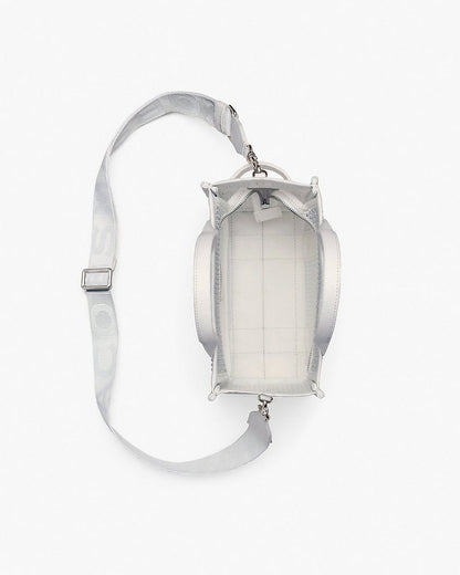 THE CRYSTAL CANVAS SMALL TOTE BAG IN WHITE