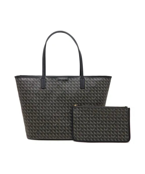 Tory Burch Monogram-pattern coated-canvas tote