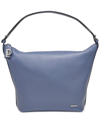 DKNY LENA TOP HANDLE HOBO BAG IN STEEL BLUE