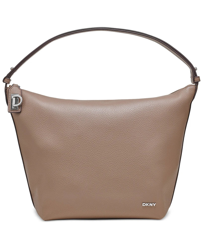 DKNY LENA TOP HANDLE HOBO BAG CEMENT