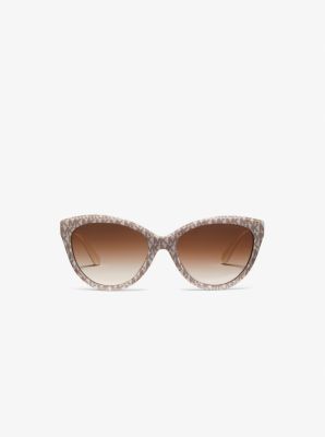 Michael Kors 0MK2158 55MM Cat Eye Sunglasses Vanilla Brown