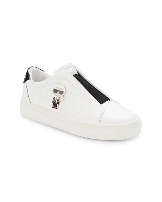 Karl Lagerfeld Paris Ceci Logo Leather Slip On Sneakers 9m