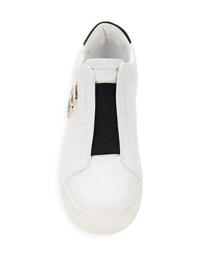 Karl Lagerfeld Paris Ceci Logo Leather Slip On Sneakers 9m